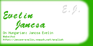 evelin jancsa business card